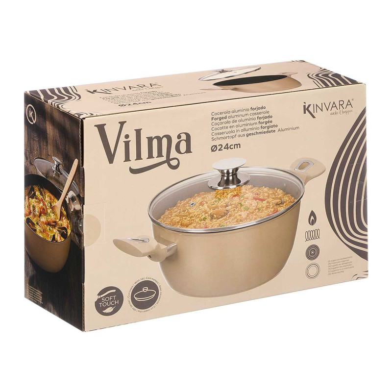 CASSERUOLA A INDUZIONE FORGIATA BEIGE 24 CM