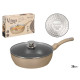 PADELLA AD INDUZIONE FORGIATA BEIGE COPERCHIO 28 C