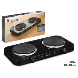 ELECTRICAL STOVE DOUBLE BLACK 2000W