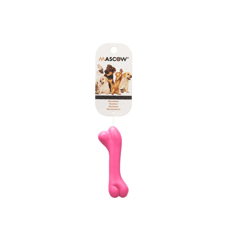 BRINQUEDO P CAO SILICONE OSSO 12CM SORT 3