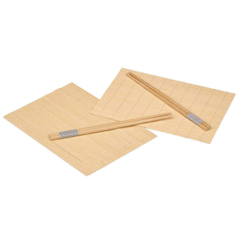 SET 4 CURE DENTS ET 2 NATTE BAMBOU