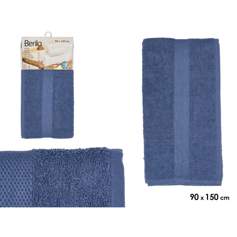 TOALHA LISA 90X150 AZUL ESCURO 