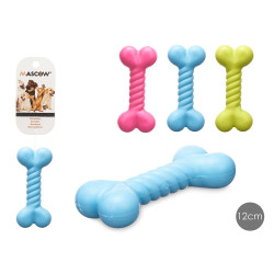 BRINQUEDO P CAO SILICONE OSSO 12CM SORT 3