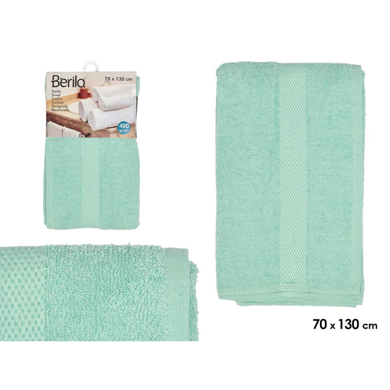 SERVIETTE LISSE 70X130 TURQUOISE