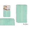 SERVIETTE LISSE 70X130 TURQUOISE