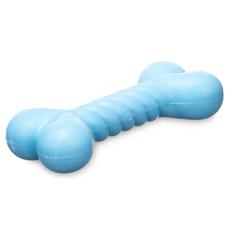BRINQUEDO P CAO SILICONE OSSO 12CM SORT 3
