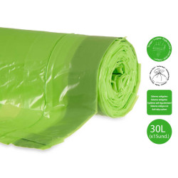 BOLSA BASURA AUTOCIERRE PERFUMADA 30L 15UDS VERDE