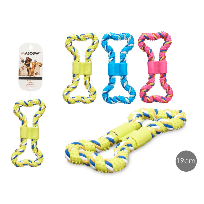 TEETHING RING 2 HANDLES SILICONE 19CM ASSORT 3