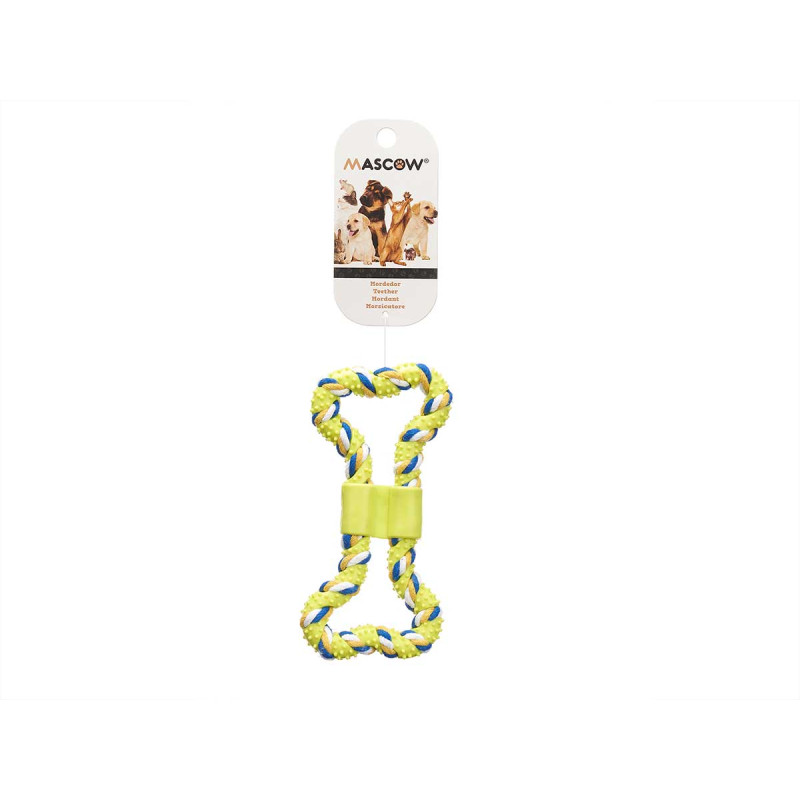 ANNEAU DENTITION 2 POIGNÉES SILICONE 19CM ASSORT 3