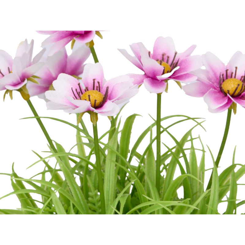 MACETA CEMENTO CUADRADOS FLORES SURT 4 