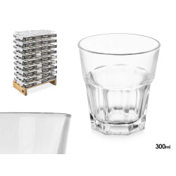 VASO VIDRIO TRANSPARENTE 300ML DISPLAY