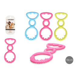 BRINQUEDO P CAO SILICONE 18CM SORT 3