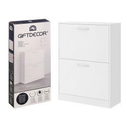 SCARPIERA LEGNO 2 PIANI COLORE BIANCO