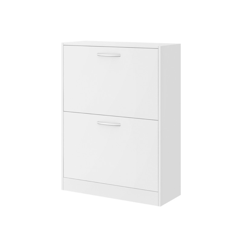 MEUBLE À CHAUSSURES 2 ÉTAGES EN BOIS BLANC