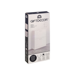 SCARPIERA LEGNO 2 PIANI COLORE BIANCO