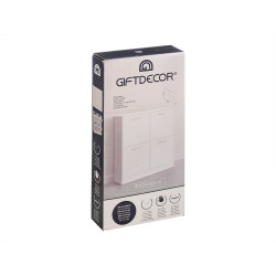 SCARPIERA LEGNO 2 PIANI 4 PORTE COLORE BIANCO