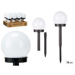 10CM ROUND SOLAR GARDEN LIGHT WHITE LIGHT