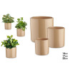 SET 3 VASI CERAMICA CILINDRO 14-17-22CM BEIGE
