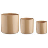 SET 3 MACETAS CERAMICA CILINDRO 14 17 22CM BEIGE