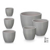 SET 3 POTS BOMBÉS 14 17 22CM GRIS MAT