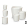 SET 3 CYLINDER POTS 14 17 22CM MATT WHITE 