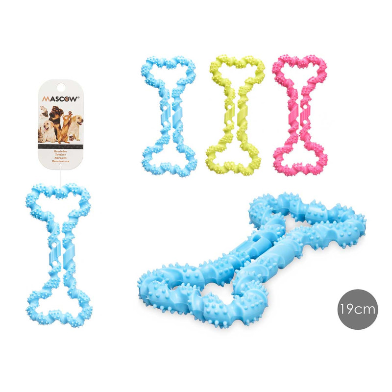 BRINQUEDO P CAO SILICONE 19CM SORT 3