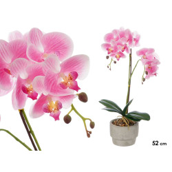 VASO TERRACOTA CIMENTO ROSA 3 HASTES