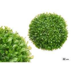 BOULE RONDE 22CM FEUILLES VERTES