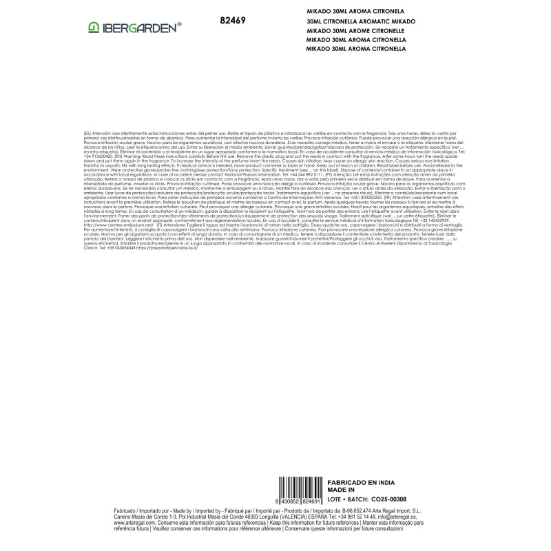 MIKADO 30ML AROME CITRONELLE