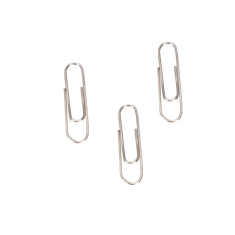 SET 100 SILVER PAPERCLIP SMALL
