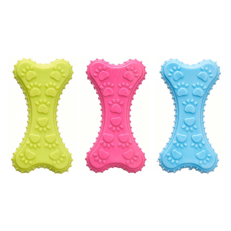 BRINQUEDO P CAO SILICONE 10CM SORT 3 GRD