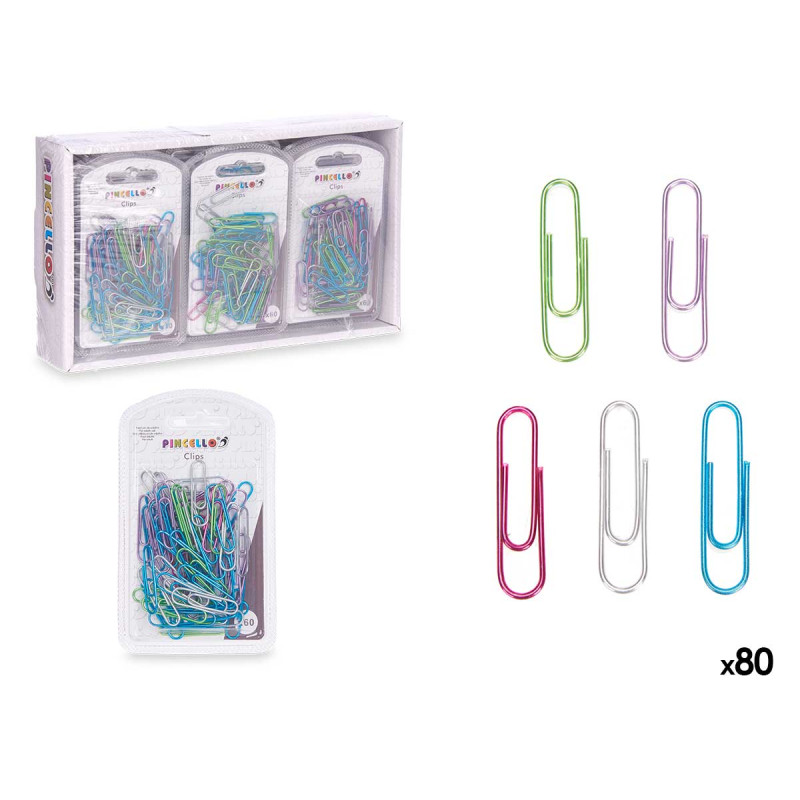 SET 60 CLIPS METALLIZZATE MED