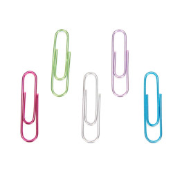 SET 60 METALLISED PAPERCLIP  MEDIUM