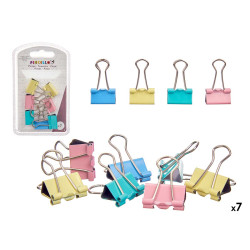 SET 7 PINZAS CLIP COLOR PASTEL PEQ