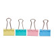SET 4 BINDER CLIPS PASTEL-COLORED LARGE
