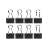 SET 8 BINDER CLIPS BLACK SMALL