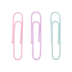 PAPER CLIPS 25 PCS LARGE ASSORT 3 COLOURS