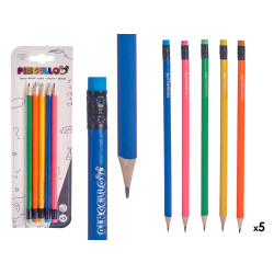 SET 5 LAPICES FLUOR GOMA