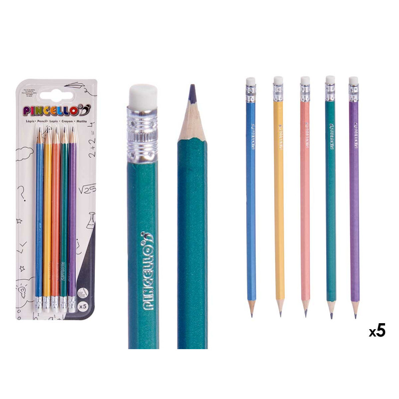 SET 5 CRAYONS PASTEL AVEC GOMME