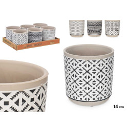 CEMENT POT ASSORTED 3 CERAMICS