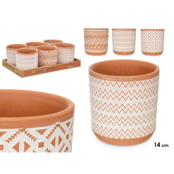 VASO COLOR TERRACOTTA ASS 3 CERAMICA 