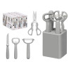 SET 5PZ UTENSILI DA CUCINA GRIGI