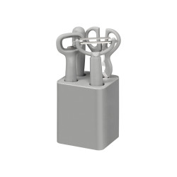 CONJUNTO 5PCS UTENSILIOS COZINHA CINZENTOS