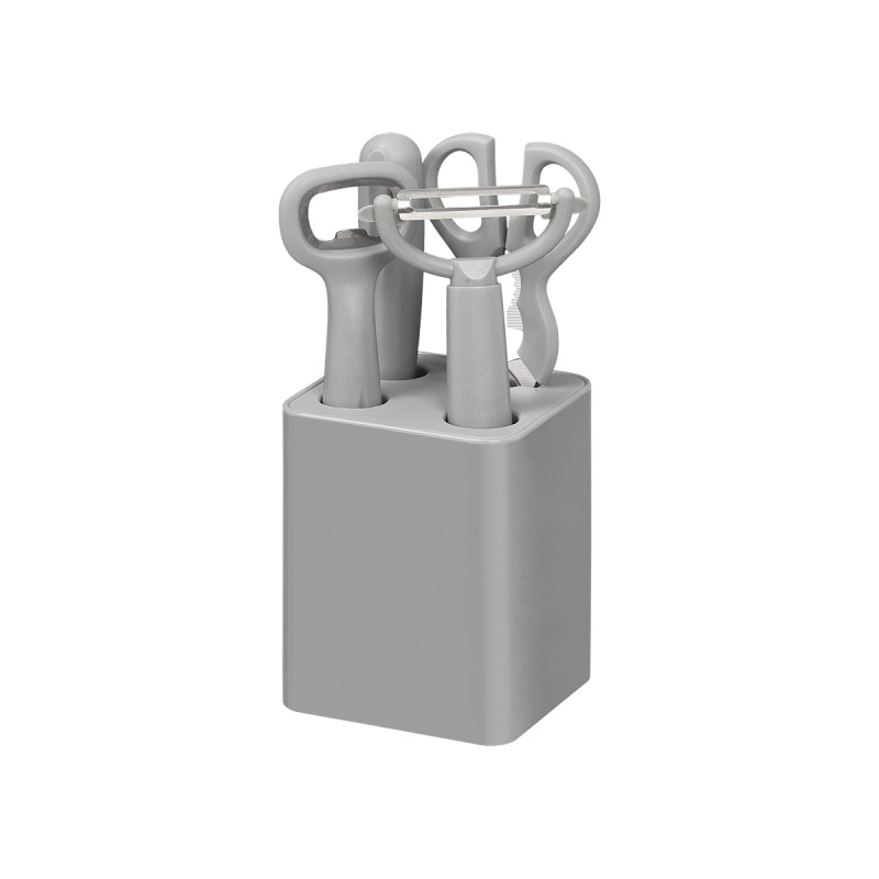 SET 5PCS GRAY KITCHEN UTENSILS