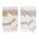 STRIPED SARON ASSORTED IN 2 COLORS BEIGE AND GREY 