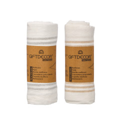 PAREO RISCAS SORTIDAS 2 COR BEGE CINZA 90CM