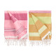 STRIPED SARONG ASSORTED 2 COLORS BROWN AND PINK  