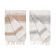 STRIPED SARONG ASSORTED IN 2 COLORS BEIGE GREY 180