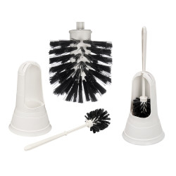 BROSSE WC PLASTIQUE ROND BLANC