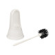WHITE ROUND PLASTIC TOILET BRUSH